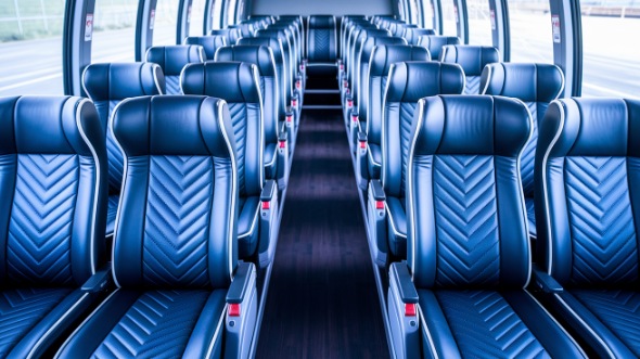 54 passenger charter bus inside cherry hill